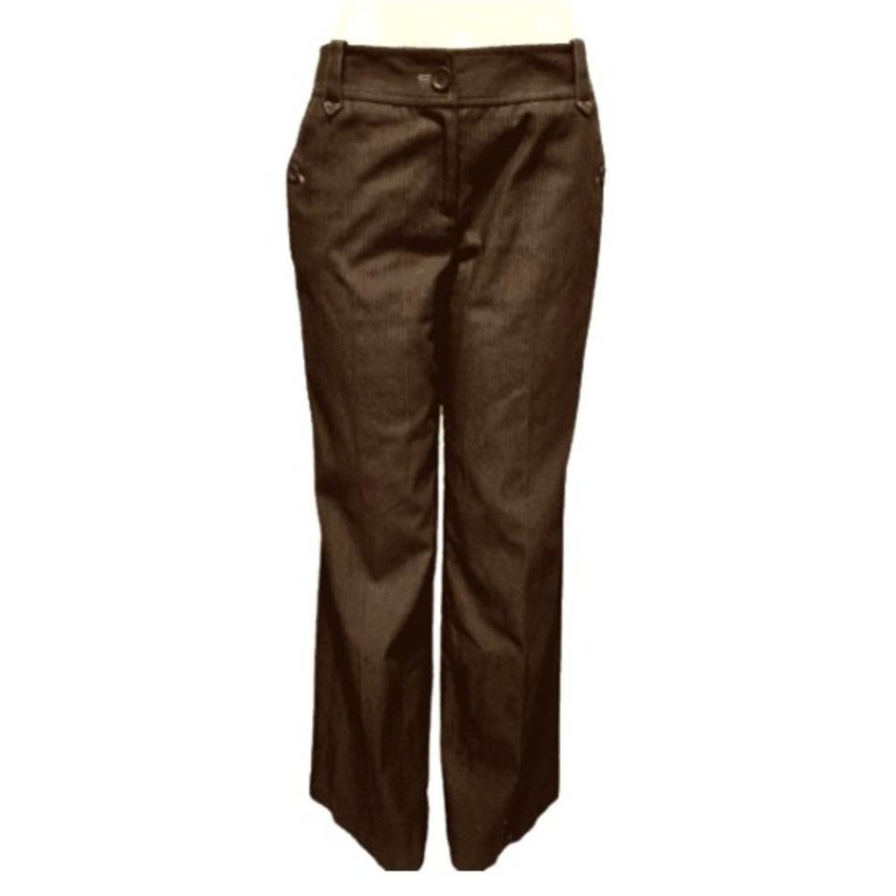 Ann Taylor Loft Women's Brown Flared Leg Stretch Pants Size 10